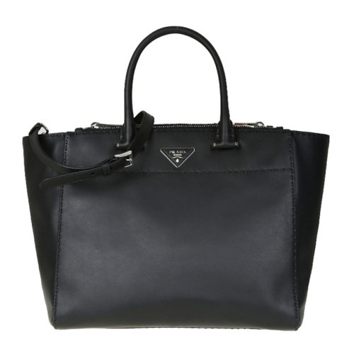 prada/普拉达 女士中号蝙蝠型小牛皮手提包bn2859黑色