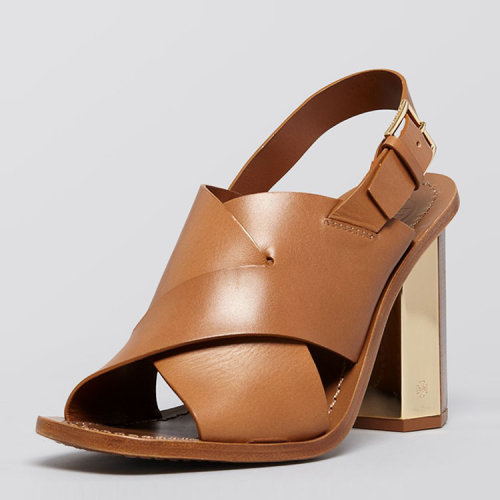 tory burch(托里·伯奇)布利克露趾凉鞋 褐色1128814 39 褐色