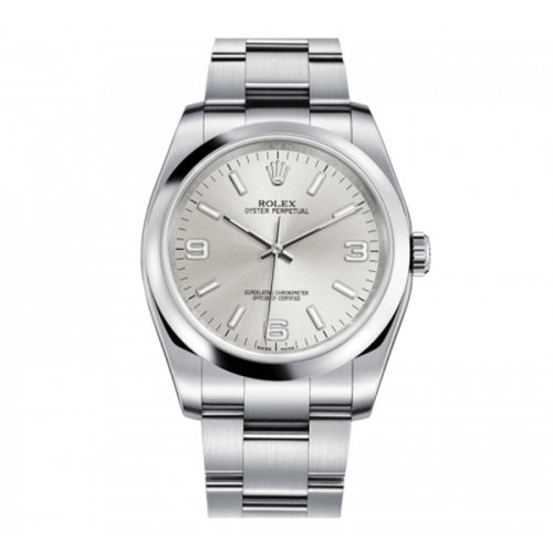 rolex/劳力士蚝式恒动银面机械男表116000