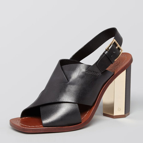 tory burch(托里·伯奇)布利克露趾凉鞋 黑色1128814 39 黑色