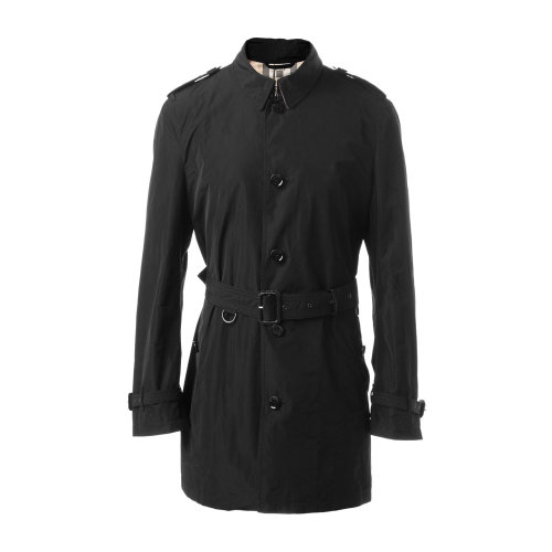 burberry brit/burberry brit 男士外套 涤纶内衬格纹配腰带男士风衣