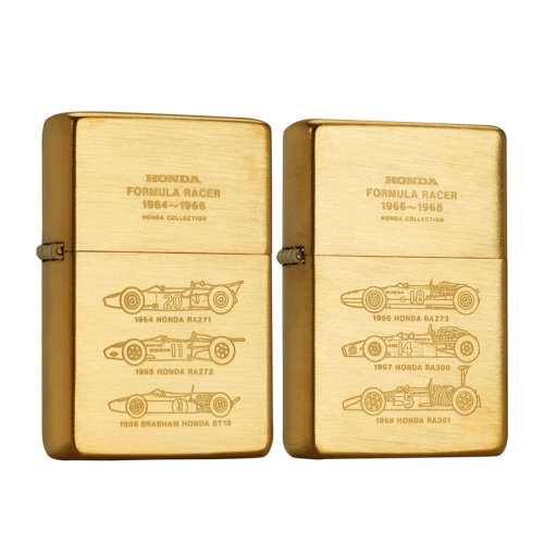 zippo打火机 37复刻本田f1车队2枚装 纯铜单面蚀刻97年