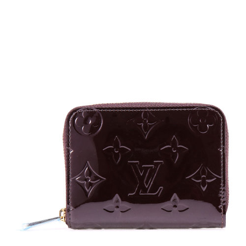 louis vuitton(路易威登) 紫红色漆皮零钱包