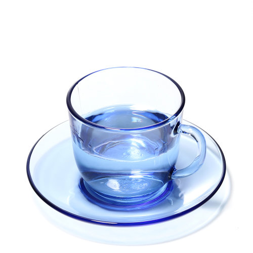 duralex/多莱斯 法国进口 玻璃咖啡杯 水杯 奶茶杯 茶杯 浅蓝(8件套)