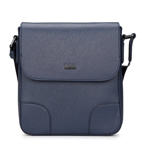 hugo boss/雨果波士男士蓝色斜挎包