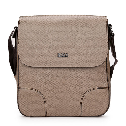 hugo boss/雨果波士 男士浅啡色斜挎包