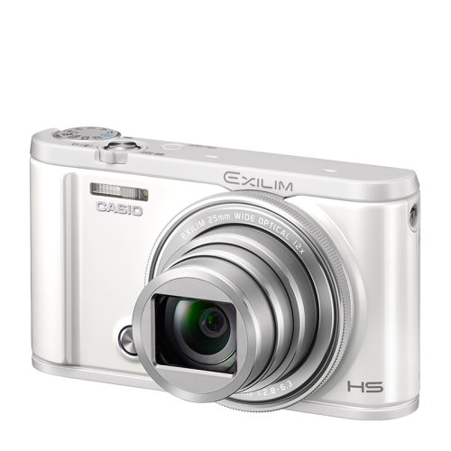 casio新品耀世登场 卡西欧美颜高速便携相机zr3600 白色 送 16g卡,原