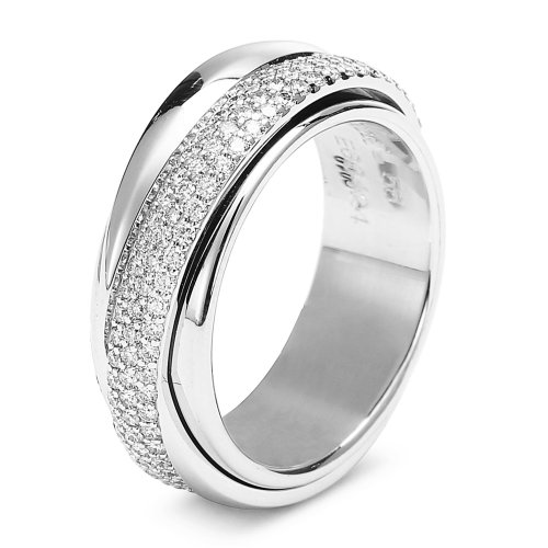 piaget(伯爵) 18k白金镶钻可转动轨道戒指56