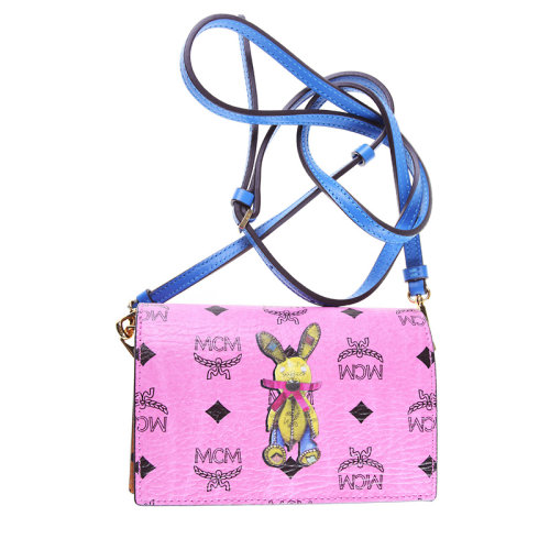 mcm/mcm 迷你粉色小兔子15年新款单肩斜跨手拿包