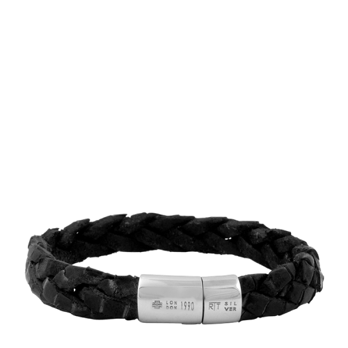 tateossian/泰特雅绅男士真皮/纯银19.5cm长手链 bl4488