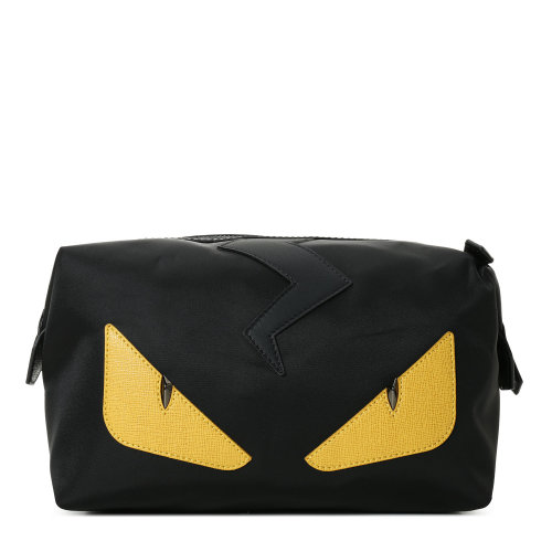 fendi(芬迪) #黑色尼龙小怪兽系列化妆包