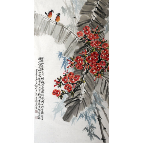 【mingjiahuayuan名家画院 传统水墨】张雷 《合家自然有幸福》【正品