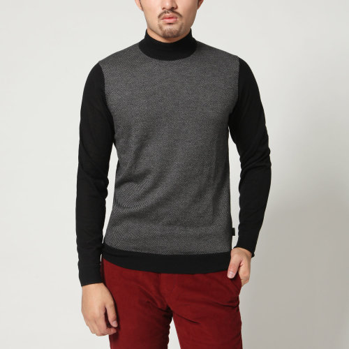 hugo boss/雨果波士男针织衫-黑色羊绒经典羊绒衫