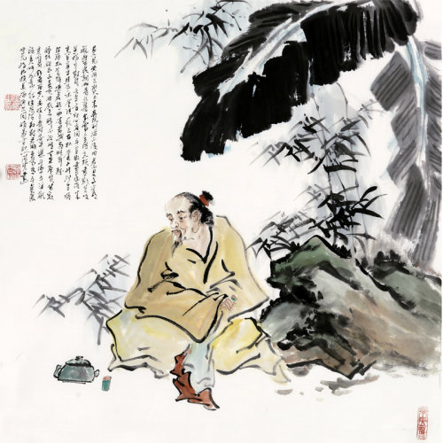 【mingjiahuayuan名家画院 传统水墨】张雷 《人物》传统水墨 写意