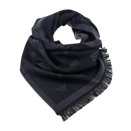 emporio armani/安普里奥阿玛尼男士黑色羊毛围巾