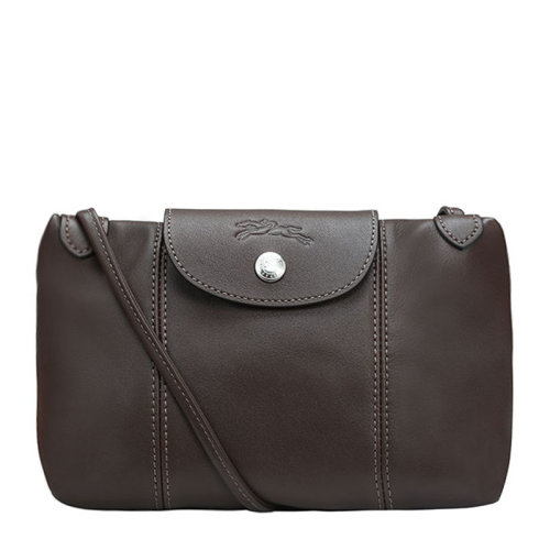 longchamp/珑骧 女士小羊皮斜挎包 1061 大地色