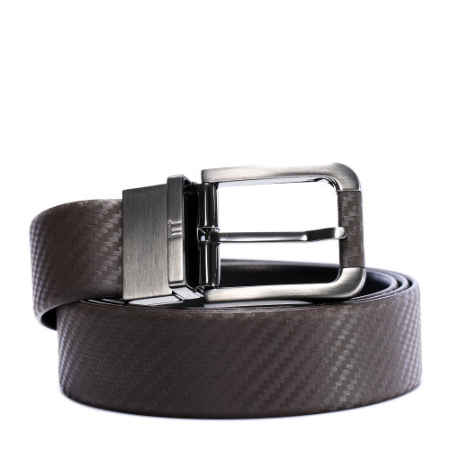 dunhill/登喜路 男士深棕色牛皮剖层革腰带122cm