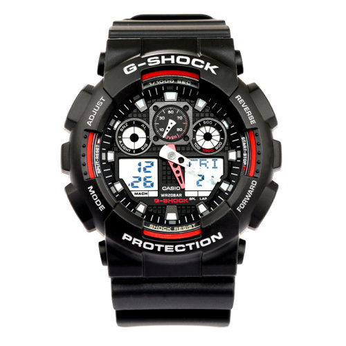 casio/卡西欧手表 g-shock系列双显电子男表ga-100-1a4