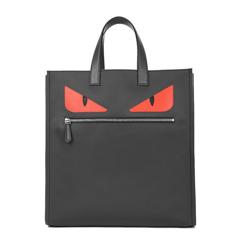 fendi/芬迪 中性款式帆布中性款式小怪兽图案手提包7va367