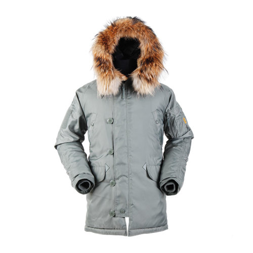 第三代龙牙n3b极地防寒服 n-3b棉大衣男 加厚保暖 铁血正品 月桂绿色