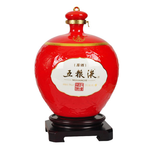 限量100坛独立收藏证书标志性产品红釉封坛五粮液原酒70度6l12009年
