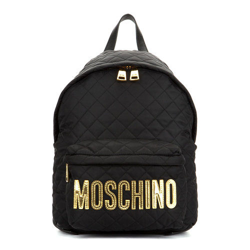 moschino/莫斯琦诺格纹织物双肩包gb