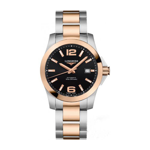 longines/浪琴康卡斯金钢自动机械潜水男表(l3.676.5.56.7)