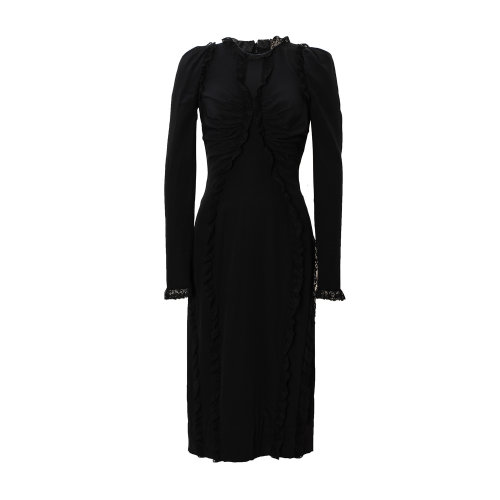 dolce&gabbana/杜嘉班纳 2015秋冬新品时尚黑色 女士连衣裙