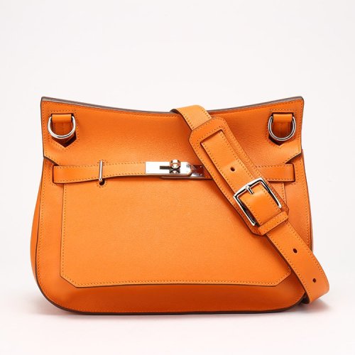 hermes(爱马仕) #桔色皮质单肩包jypsiere25