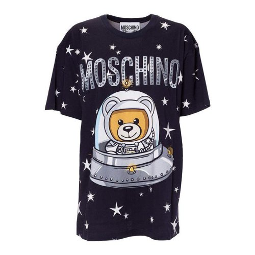 moschino/莫斯奇诺 女款黑色太空熊女士短袖t恤 v0703