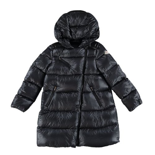 蒙克莱/moncler 18年秋冬 拉链 女童 连帽 黑色 儿童羽绒服/棉服