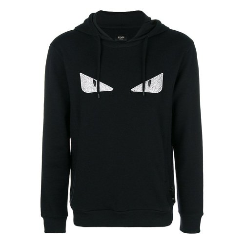 芬迪/fendi 18年秋冬 男性 兜帽 小怪兽 黑色 男卫衣 fy0870a4q2f0qa1