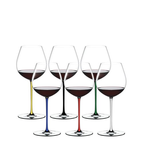 riedel/醴铎 璀璨六色葡萄酒杯赤霞珠红酒杯 彩杆手工杯