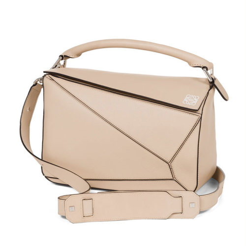 loewe/罗意威 手提包 puzzle系列中号粉色手提斜挎包