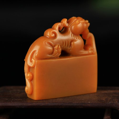 yudao/玉道 虎头印 黄玉虎头印 印章