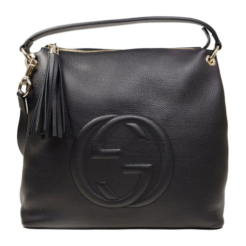 gucci/古驰 女士真皮黑色手提包 408825a7m0g1000-008