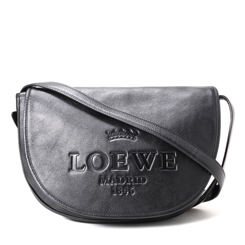 【loewe罗意威 斜挎包】loewe(罗意威) 黑色皮质斜挎包【正品 价格