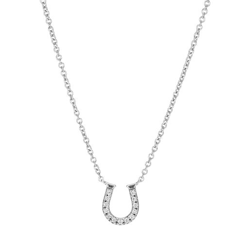 tiffany & co.(蒂芙尼) 750白金马蹄型镶钻项链