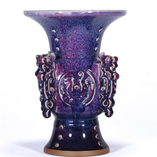 大宋官窑 钧瓷 陶瓷 如意 吉祥 家居 摆件:如意樽