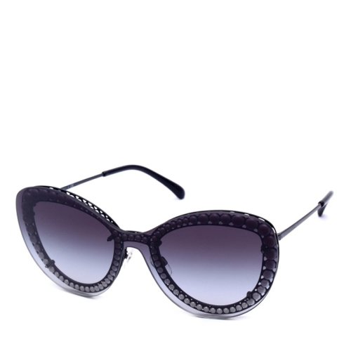 chanel/香奈儿 新款太阳镜女士蝶形珍珠装饰遮阳墨镜4236h