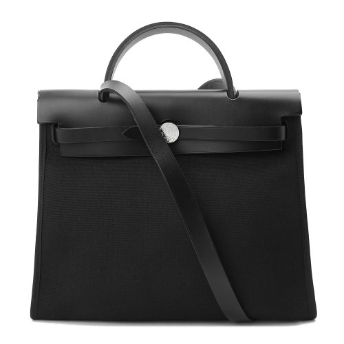 hermes(爱马仕) 黑色帆布单肩包herbag31 ch