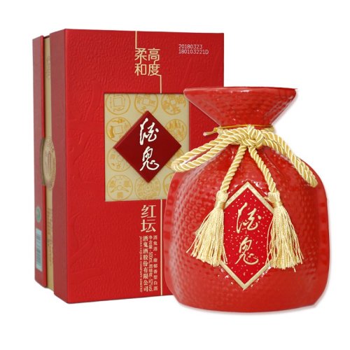 酒鬼酒 52度酒鬼红坛500ml馥郁香型白酒(购买2瓶赠送52度酒鬼红坛258