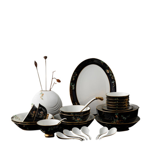 国瓷永丰源 夫人瓷石榴家园 29头陶瓷餐具套装碗盘家用 盘碟组合