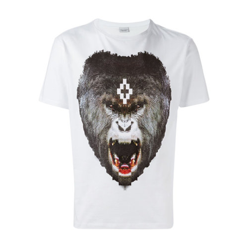 marcelo burlon/marcelo burlon 男士 纯棉 个性猿首图案印花 短袖t恤