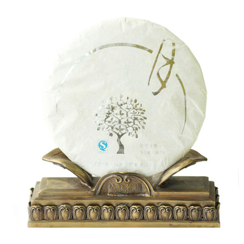 pure puer/柏联普洱 云南普洱茶 月光白(银色钢琴漆盒) 357g/饼