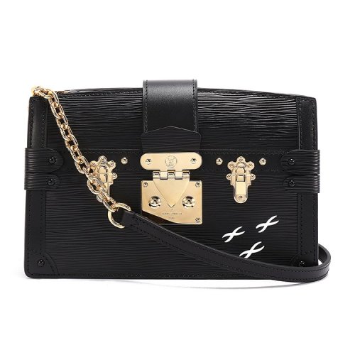 louis vuitton(路易威登) #trunk clutch黑色水木纹斜挎包