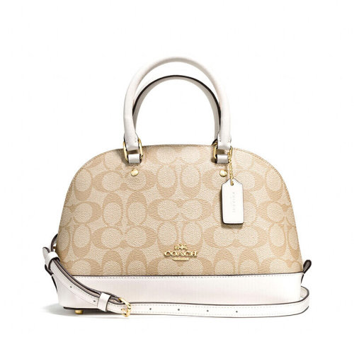 coach/蔻驰 女士经典logo印花小号贝壳包手提包斜挎包 f27583