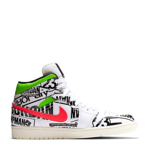 jordan 乔丹 air jordan 1 mid aj1鸳鸯涂鸦 中帮篮球鞋 554724-119