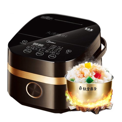 midea/美的 电饭煲ih立体加热九曲焖香蒸汽阀钛金鼎釜4l电饭锅mb-fs40