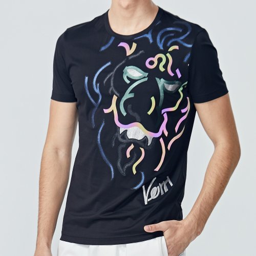 verri 品牌经典狮子元素的圆领短袖t恤-男士短袖t恤 verri/verri